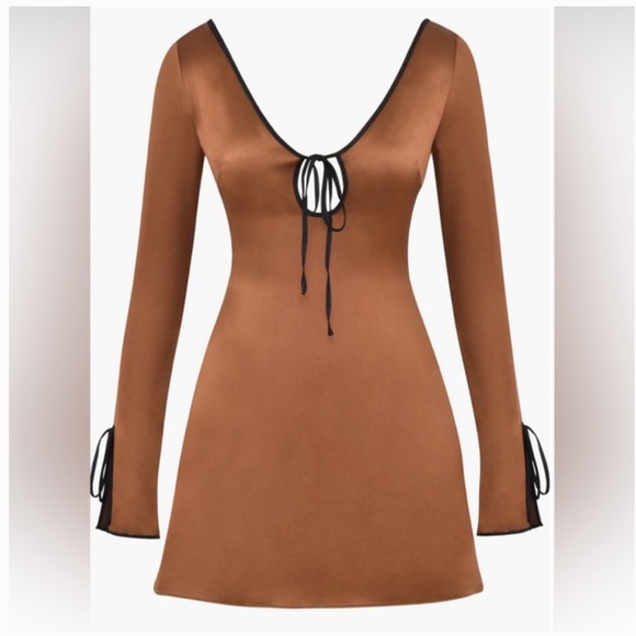 NWT House of CB Sakina Dress in Coffee - Picture 1 of 8